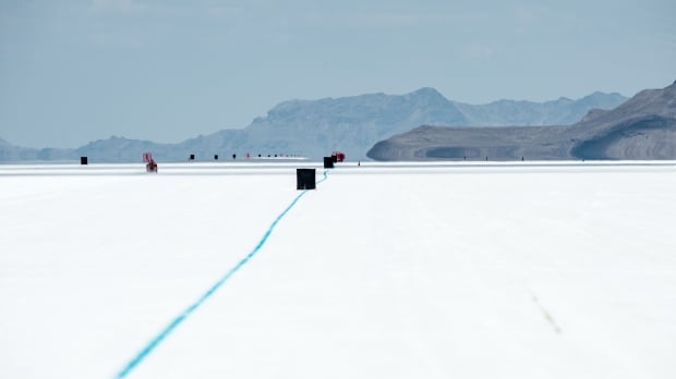 The US land speed line in Bonneville