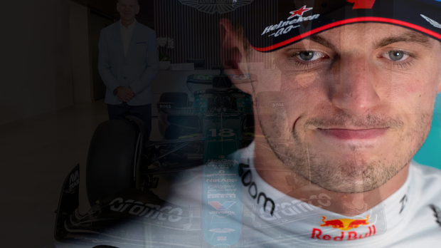 verstappen, newey, thumb