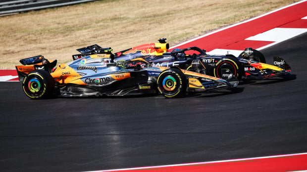 Lando Norris and Max Verstappen in Austin 2024