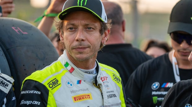 Valentino Rossi looks on ahead of 2026 GT World Challenge at the Misano circuit — Photo: © IMAGO