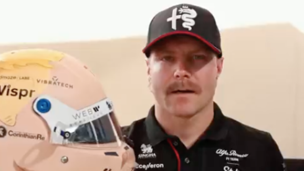 El casco de Bottas para el test de pretemporada