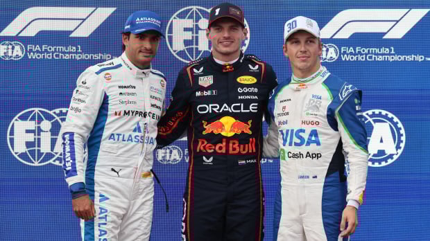 Carlos Sainz, Max Verstappen, Liam Lawson, generic, Baku, 2025