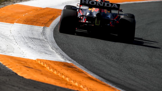 Verstappen driving in Zandvoort