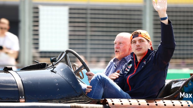 Max Verstappen, Red Bull Racing, during the drivers' parade