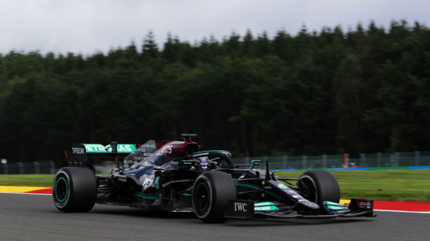 Lewis Hamilton during the first practice at Spa in Belgium — Foto: © LAT Images