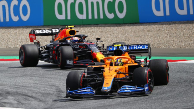 Lando Norris in actie op de Red Bull Ring.