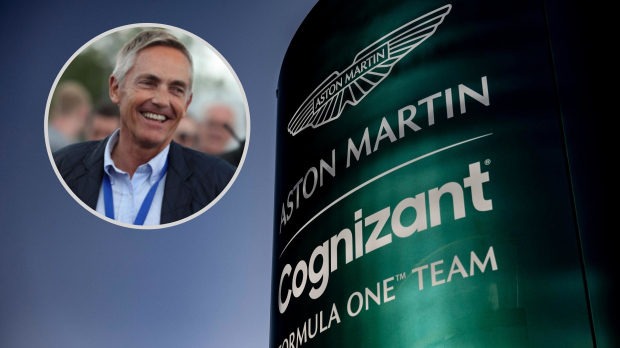 Aston Martin HQ, and CEO Martin Whitmarsh (inset)