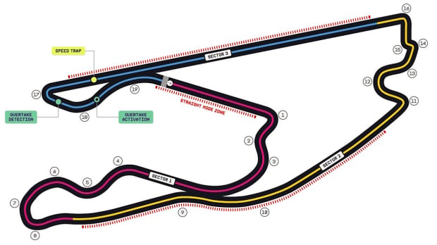 The 2026 Miami International Autodrome layout (Credit F1)