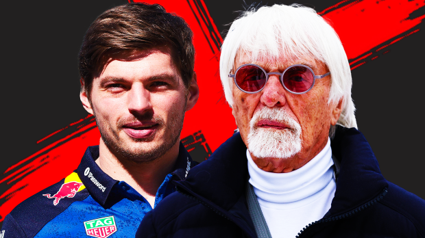 Max Verstappen and Bernie Ecclestone