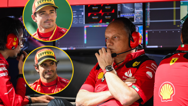 Sainz, Leclerc, Vasseur