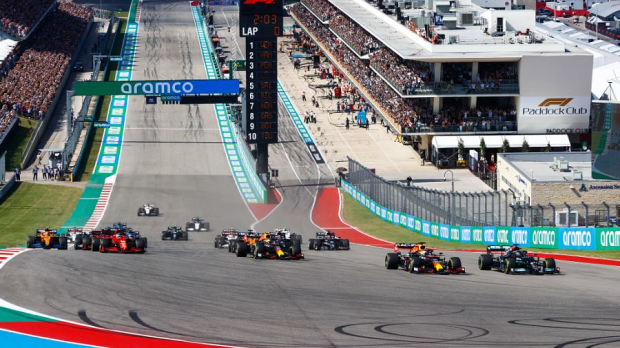 Verstappen, Hamilton, start, USA 