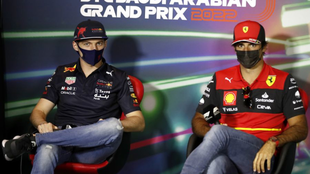 Verstappen, Sainz, Saudi 