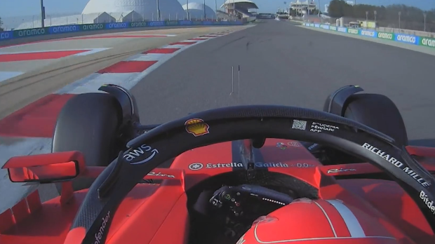 Ferrari screenshot from Day 1 of Bahrain testing — Photo: © LAT Images