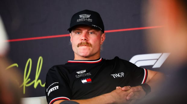 Valtteri Bottas appears at a media conference ahead of the 2026 Australian Grand Prix — Photo: © IMAGO