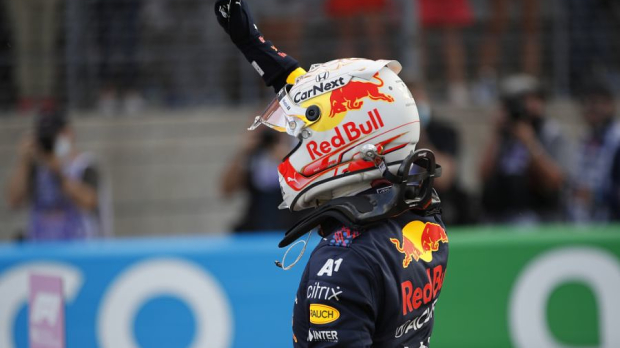 Verstappen na zijn pole in Austin