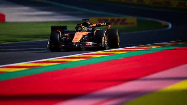 Piastri during sprint qualifying at Spa-Francorchamps
