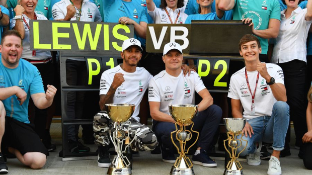 Hamilton, Bottas, Russell, Mercedes