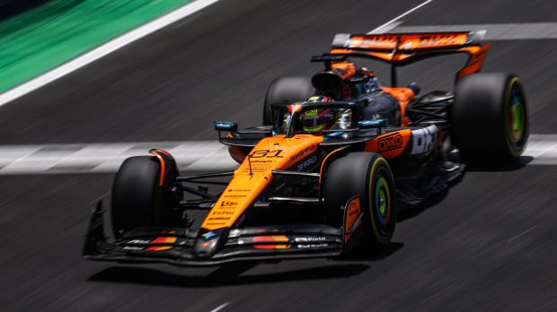 Piastri during practice at Interlagos