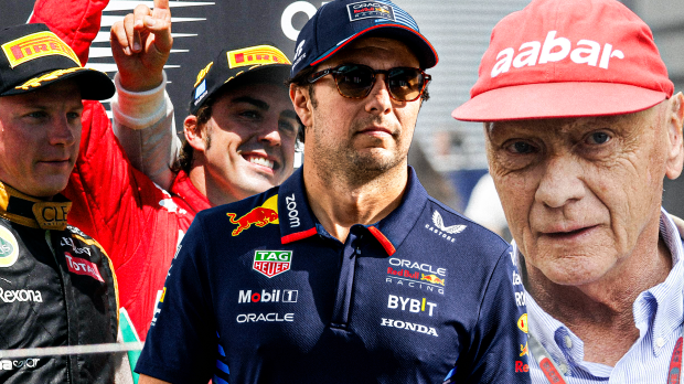 Pérez, Lauda, Räikkönen, Alonso, socials