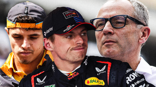 Domenicali, Norris, Verstappen, social