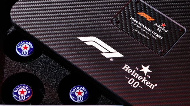 The first of its kind F1 x Heineken season ticket is made from carbon fibre and could be yours! Image Credit: Heineken
