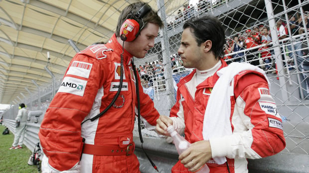 Rob Smedley with Felipe Massa during his Ferrari days.