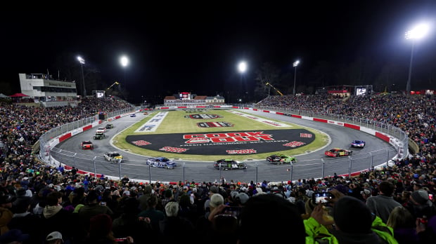 Sometimes NASCAR holds races on teeny tiny little tracks. They are very silly