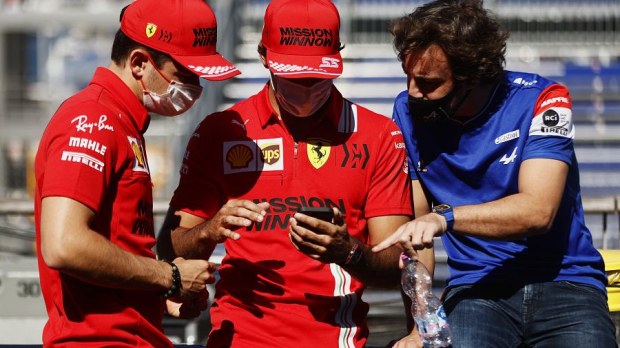 Alonso, Leclerc and Sainz at Monaco