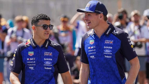 Isack Hadjar, Max Verstappen, Red Bull, Azerbaijan, 2026 — Photo: © IMAGO