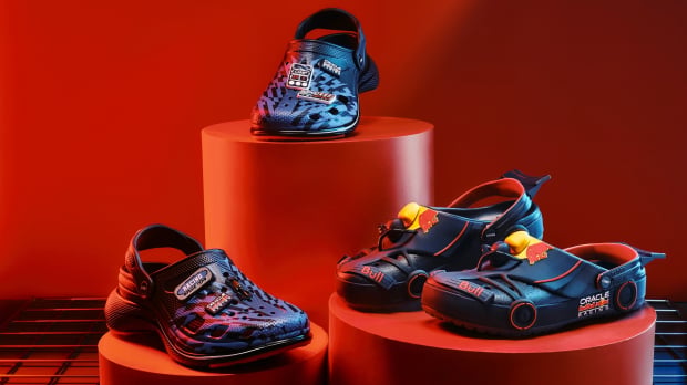 The new collection in full. Image Credit: Red Bull Racing 2026 ORBR x Crocs