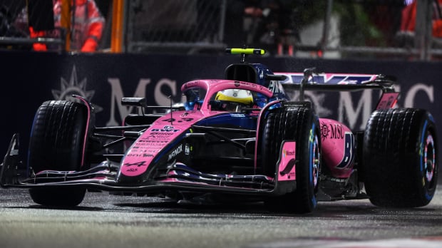 Colapinto during qualifying in Las Vegas