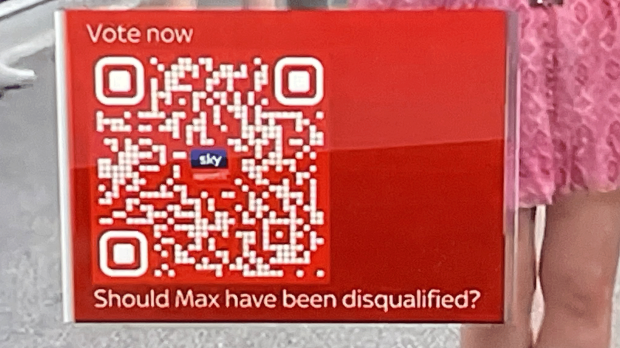QR-code on Sky Sports