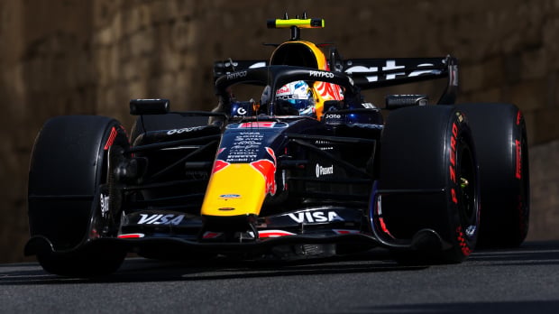 Hadjar during qualifying in Baku — Foto: © Red Bull Content Pool