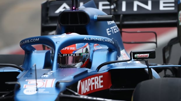 Ocon completes a filming day at Alpine