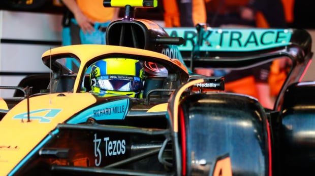 Norris in zijn McLaren