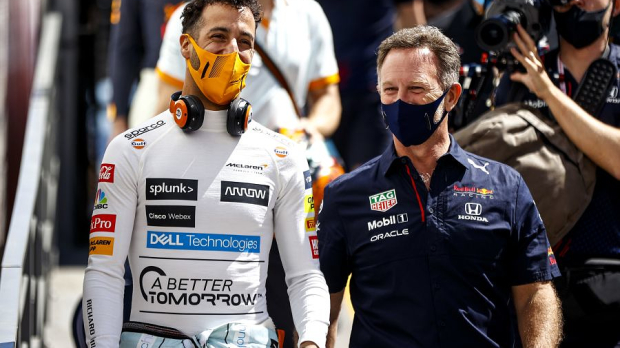 Daniel Ricciardo and Christian Horner