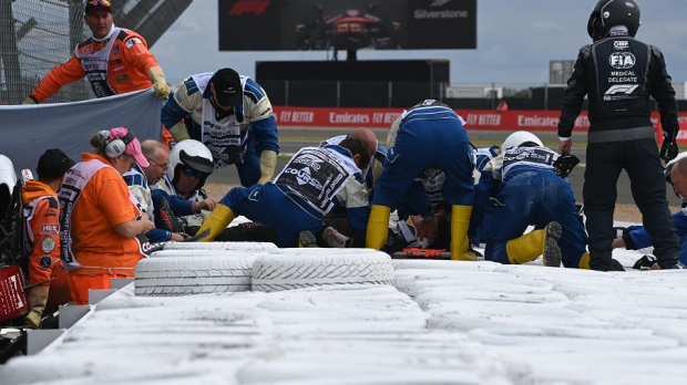 Zhou Guanyu British GP crash