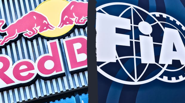 Red Bull and FIA logos