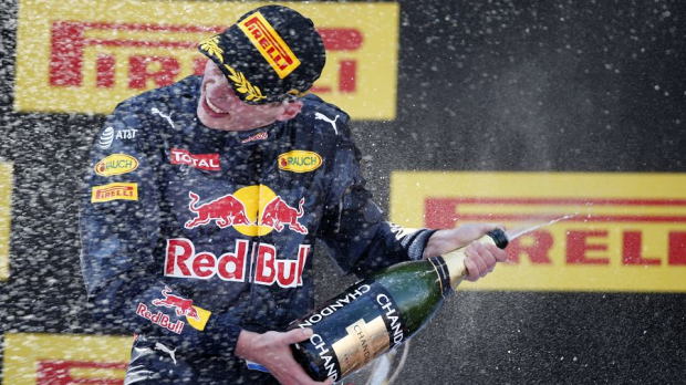 Verstappen wins his first race for red bull