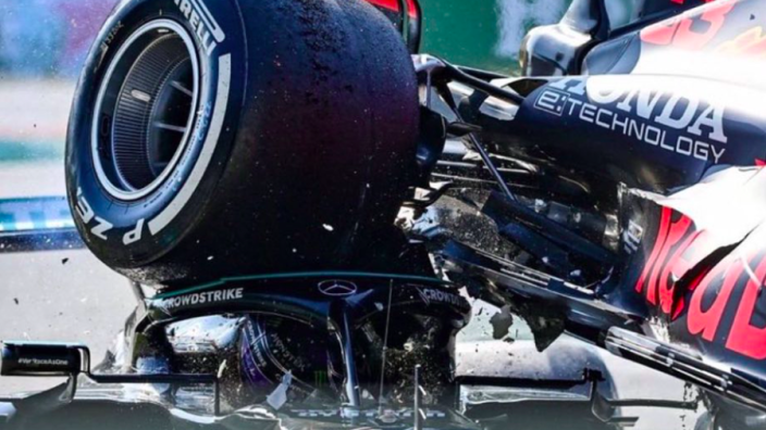 Hamilton "not lucky" to survive Monza crash