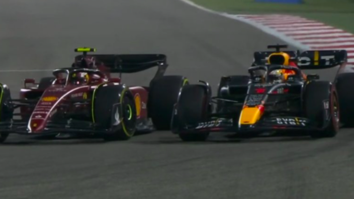 VIDEO: El impresionante rebase de Verstappen a Sainz en Bahréin