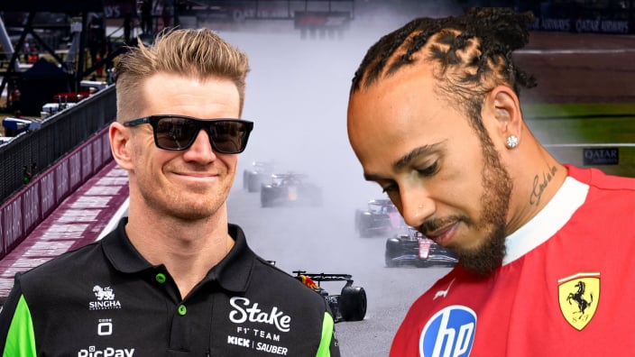 Nico Hulkenberg and Lewis Hamilton