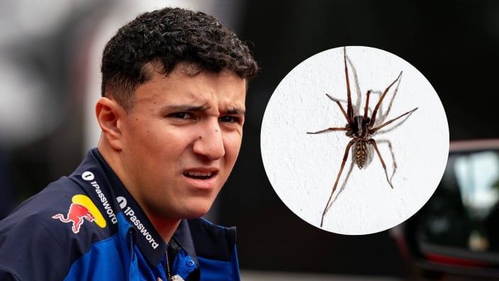 F1 stars freak out over spider prank
