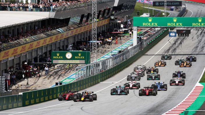 De officiële startgrid voor de Grand Prix van Oostenrijk