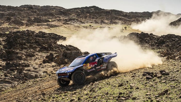 Driver loses it in spectacular meltdown after crashing out of Dakar Rally