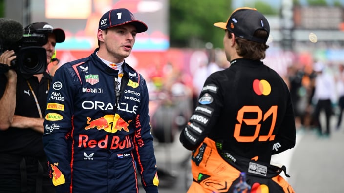 Max Verstappen, Oscar Piastri, Red Bull, McLaren, Spanish GP, 2025