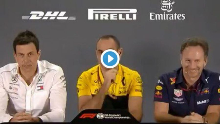 VIDEO: Wolff not amused by Horner's Verstappen jibe