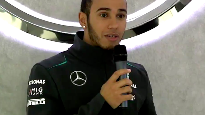 Mercedes celebrate Hamilton anniversary
