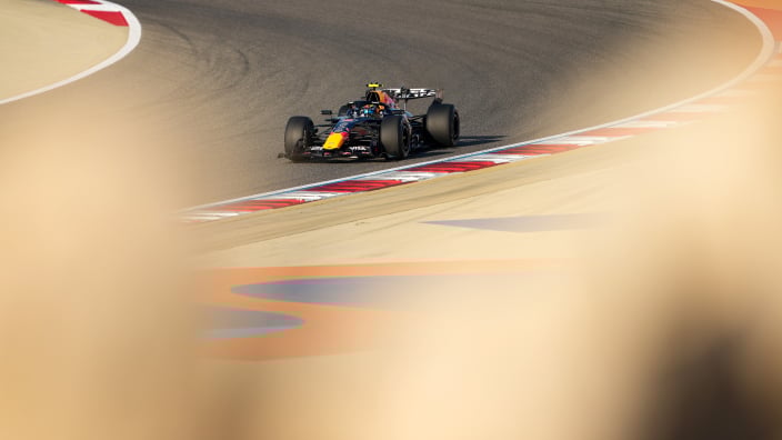 Hadjar during Test Day 1 in Bahrain Test 2