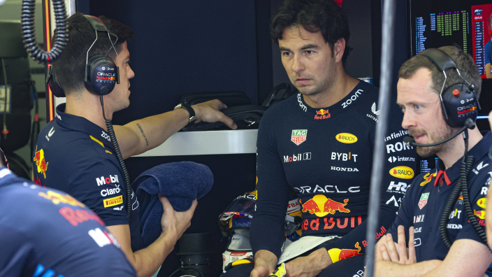 Sergio Perez durante las prácticas en Bahréin